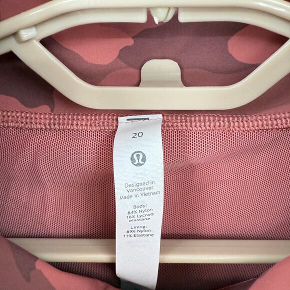 Lululemon Define Jacket Nulux Full Zip Heritage 365 Camo Brier Rose Size 20 NWT - Picture 5 of 5